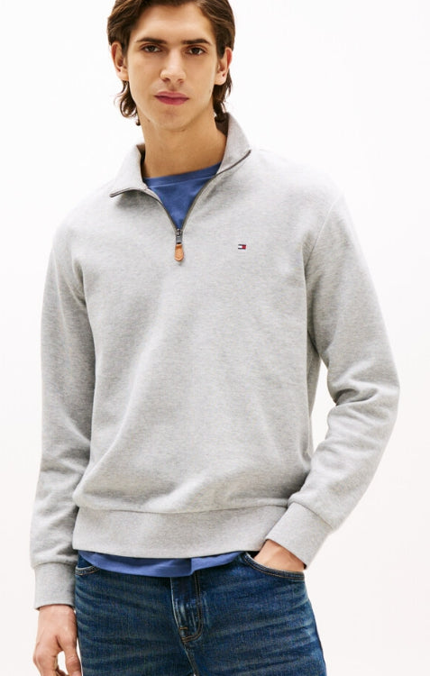 Soft Touch Quarter Zip Up, Light Gray Header
