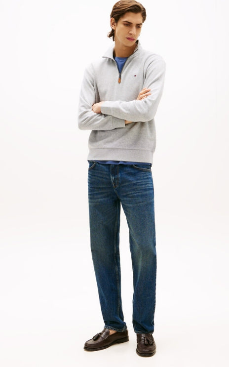 Soft Touch Quarter Zip Up, Light Gray Header