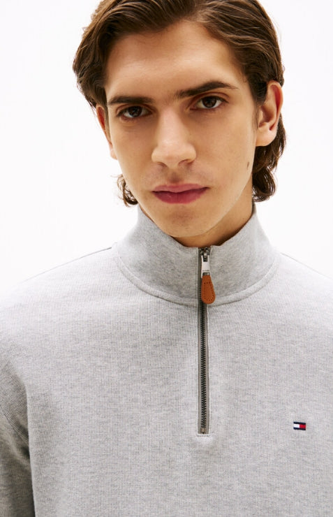 Soft Touch Quarter Zip Up, Light Gray Header