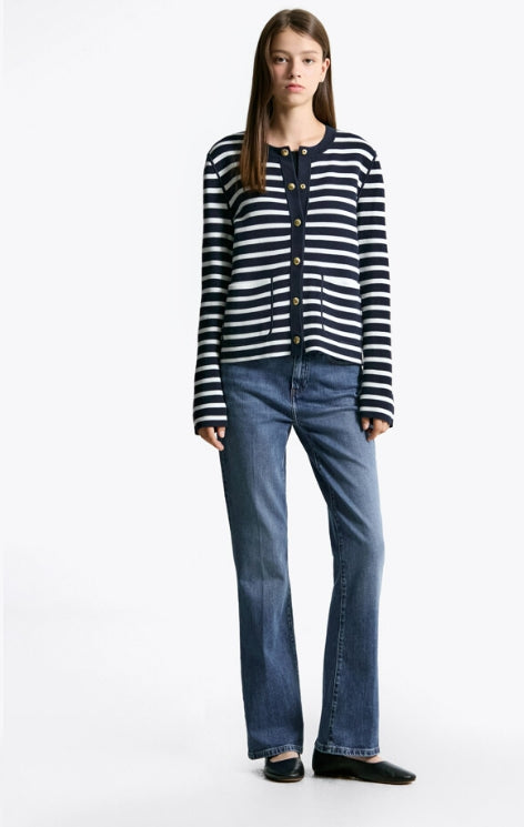 reversible jersey cardigan, BR STP NAVY