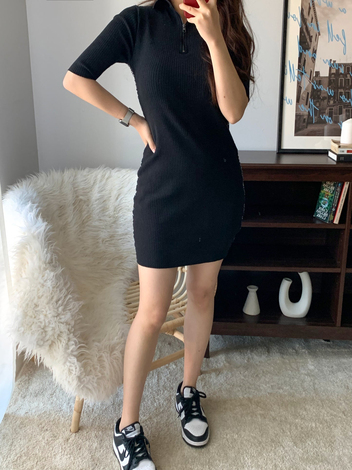 Women's Rib Sweater Dress