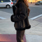 Women's Suede Fur Coat
