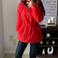 Women's Sherpa Lined Hooded Coat with Adjustable Waist Straps