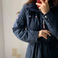 Women's Sherpa Lined Hooded Coat with Adjustable Waist Straps