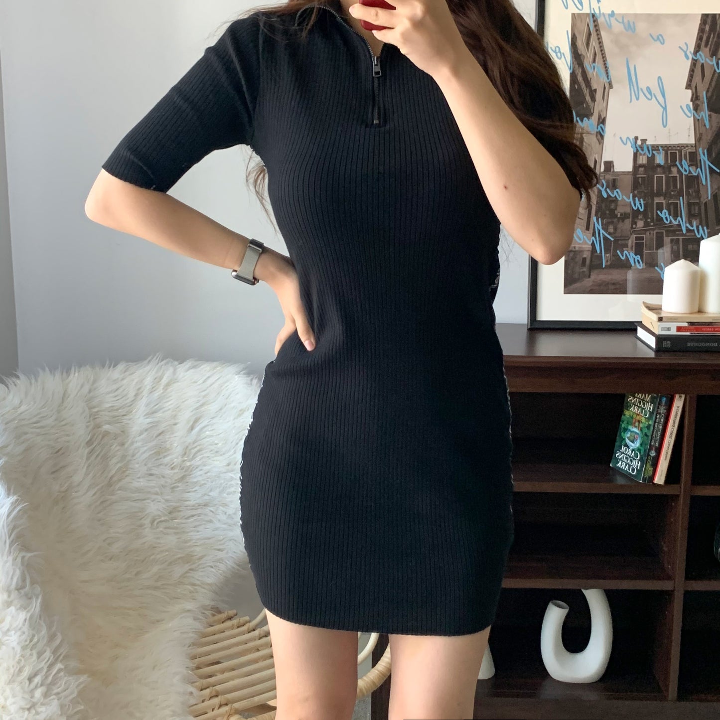 Women's Rib Sweater Dress