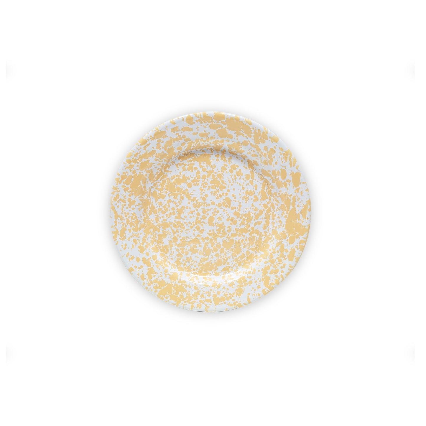 Yellow / Splatter Flat Salad Plate