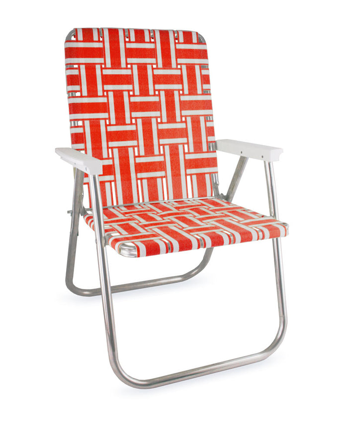 Orange and White Stripe Classic Chair