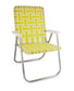 Yellow and White Stripe Classic Chair