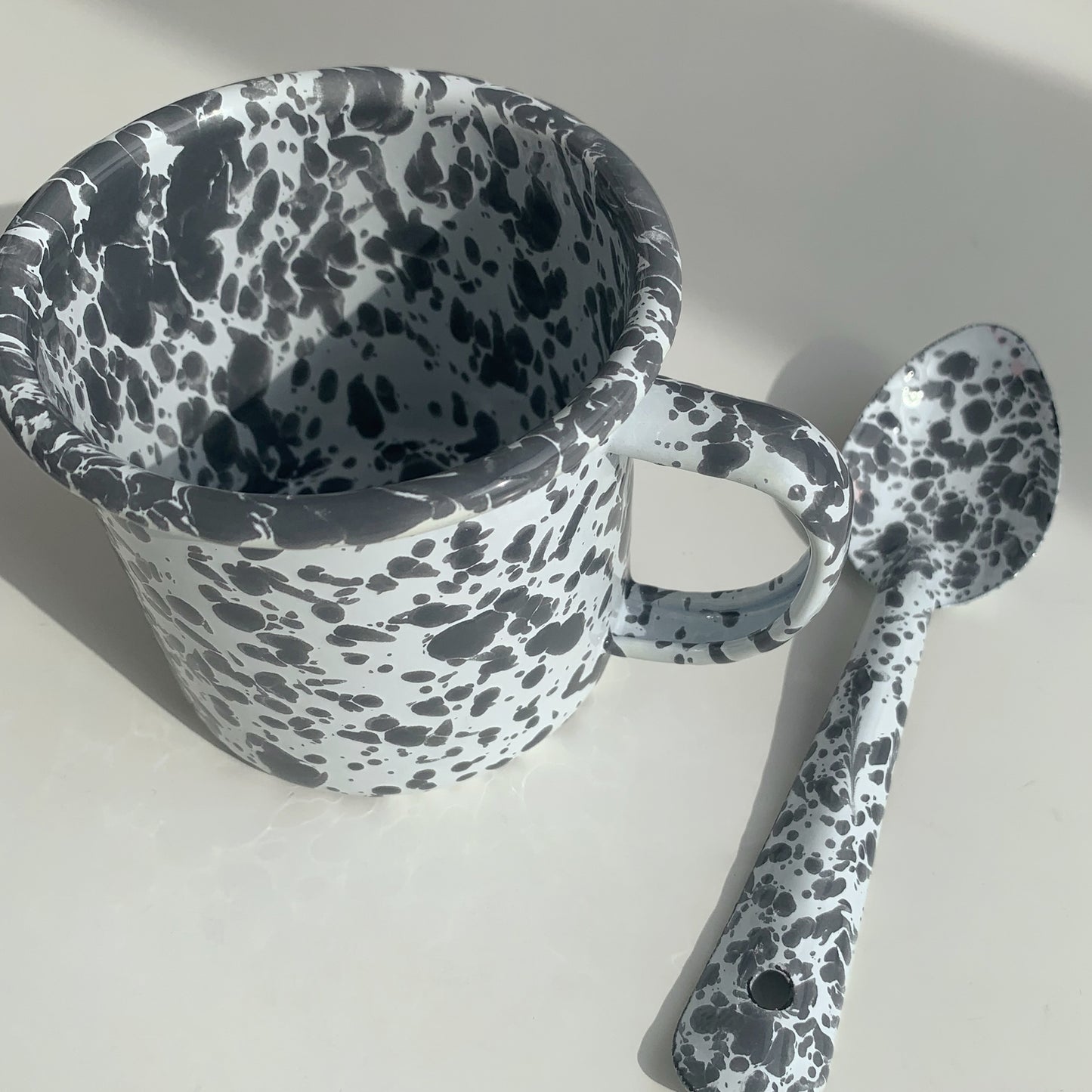 Grey / Splatter 6 inch Teaspoon